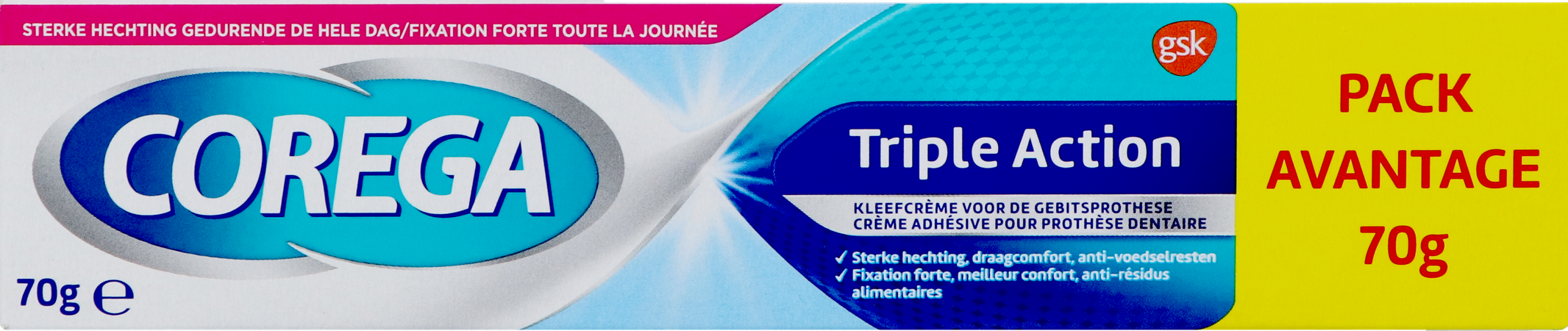 Corega Triple Action Kleefcreme 70g 3