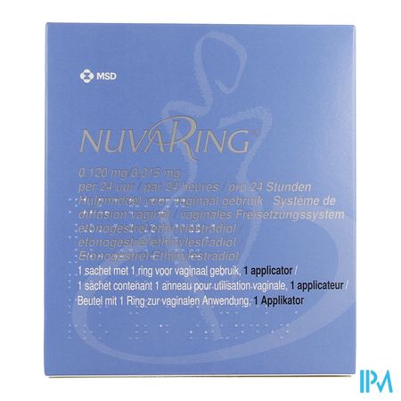 Nuvaring 0,120mg/0,015mg 24h Vagin.ring 1+1 Apll. 1