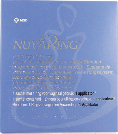 Nuvaring 0,120mg/0,015mg 24h Vagin.ring 1+1 Apll. 1