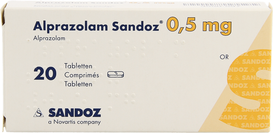 Alprazolam Sandoz 0,50mg Comp 20 X 0,50mg 3