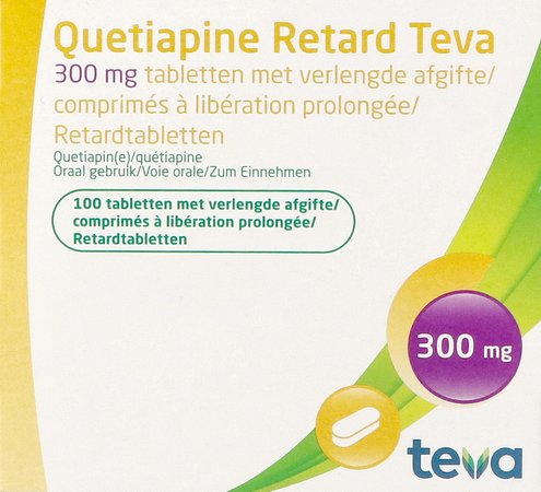 Quetiapine Retard Teva 300mg Comp 100 X 300mg 1