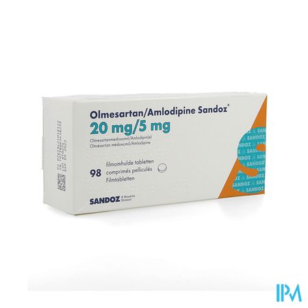 Olmesartan Amlodipine Sandoz 20/ 5mg Film.tabl 98