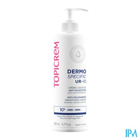 Topicrem Ur10 Creme Smoothing A/ruwheid 500ml 2