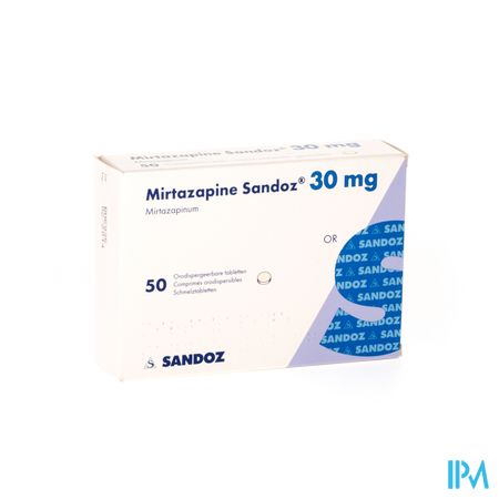 Mirtazapine Sandoz 30mg Orodisp Tabl 50