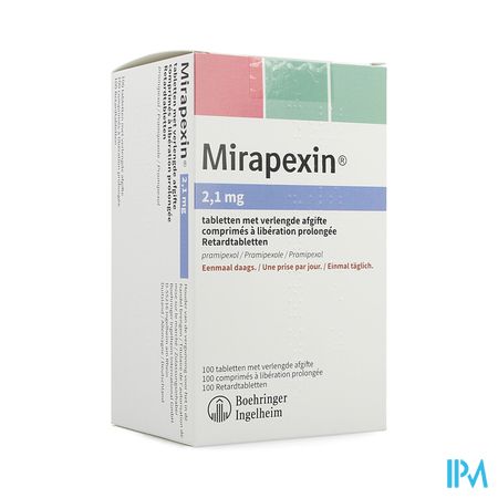 Mirapexin 2,10mg Abacus Verlengde Afgifte Comp 100