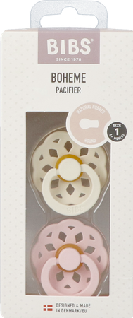 Bibs 1 Sucette Boheme Duo Ivory&blossom 1