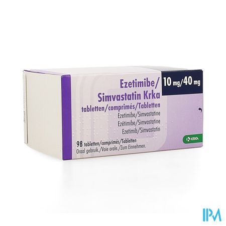 Ezetimibe Simvastatin Krka 10mg/40mg Comp 98