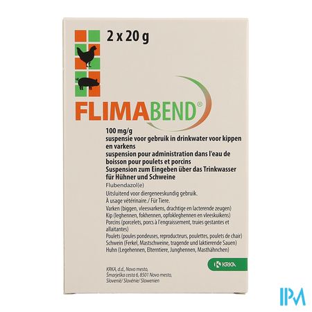 Flimabend 100mg/g Ora Susp Varken Kip Zakje 2x20g 1