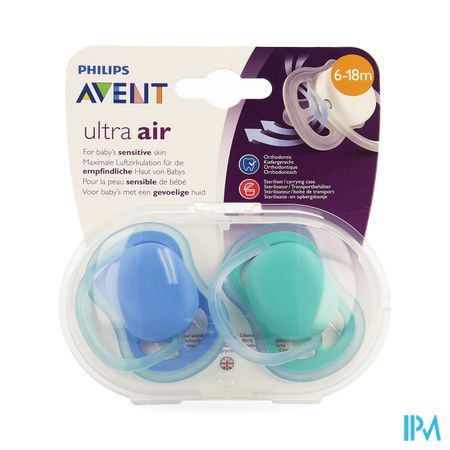 Philips Avent Sucette +6m 2 Air Boy Scf244/22