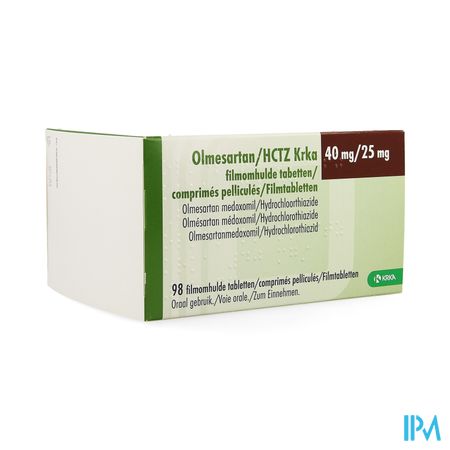 Olmesartan Hctz Krka 40/25,0mg Filmomh Tabl 98