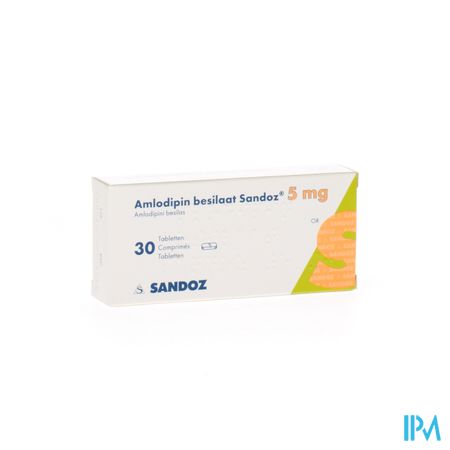 Amlodipine Besilaat Sandoz C0mp 30x5mg 1