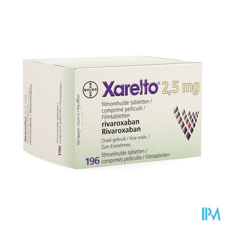 Xarelto 2,5mg Filmomh Tabl 196 X 2,5mg