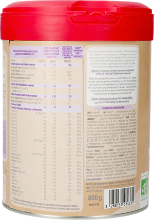 Babybio Optima 3 Lait Croissance 800g 7