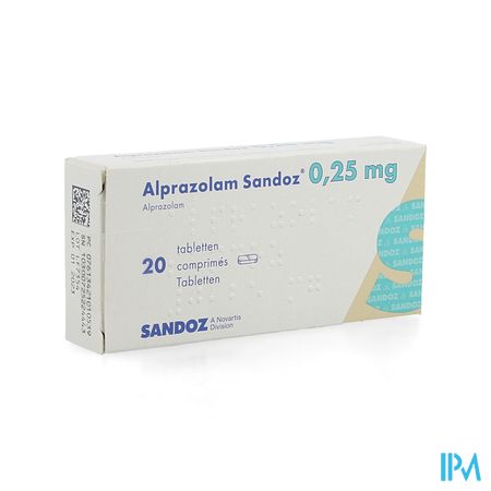 Alprazolam Sandoz 0,25mg Comp 20 X 0,25mg