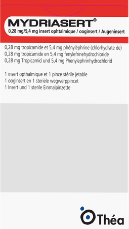 Mydriasert 0,28mg/5,4mg 1 Ooginsert + 1 Pincet 1