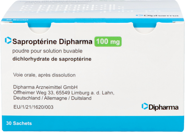 Sapropterin Dipharma 100mg Pdr Sol Buv. Sach 30 3