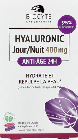 Biocyte Hyaluronic Dag-nacht 400mg Caps 30+30 2