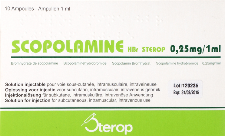 Scopolamine Hbr Amp 10x0,25mg/1ml 1