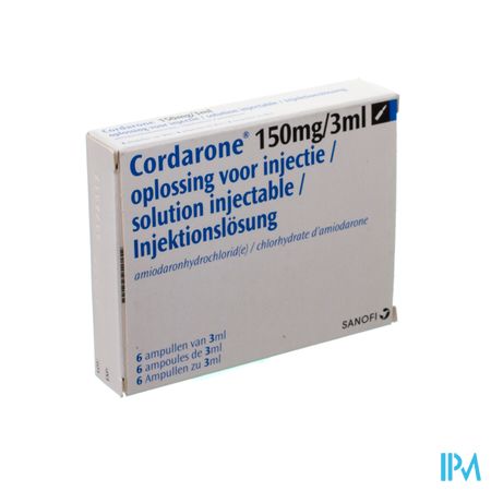 Cordarone Amp Inj 6 X 150mg/3ml