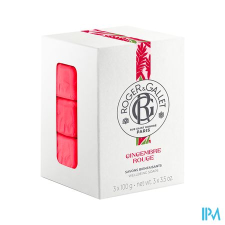 Roger&gallet Gingembre Rouge Boite 3 Savons 100g