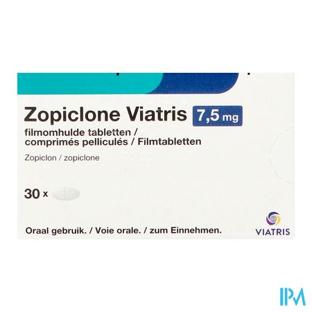 Zopiclone Viatris 7,5mg Tabl 30 2