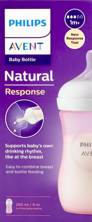 Philips Avent Natural 3.0 Zuigfles Roze 260ml 1