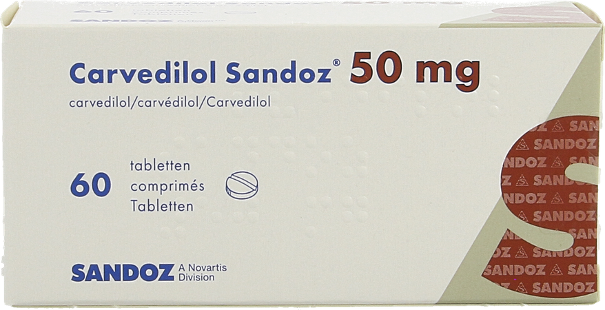 Carvedilol Sandoz Comp 60 X 50mg 2
