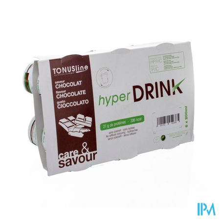 Hyperdrink Chocolade Z/lactose Pot 6x200ml