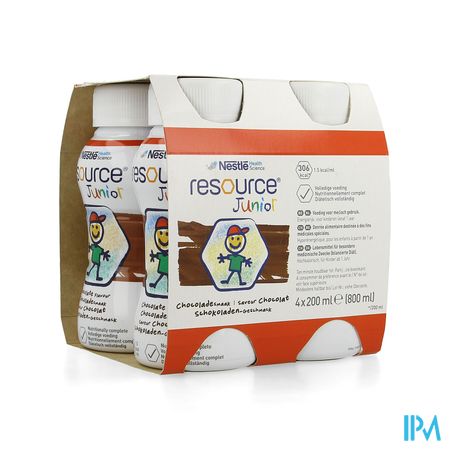 Resource Junior Chocolade Nf 4x200ml