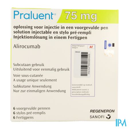 Praluent 75mg Sol Inj Stylo Prerempli 6 X 75mg 1