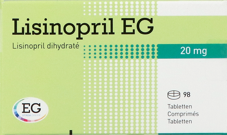 Lisinopril Eg 20mg Pi Pharma Comp 98x20mg Pip 2
