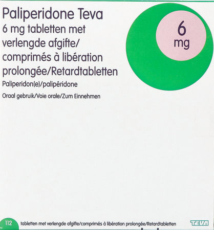 Paliperidone Teva 6mg Verl.afgifte Comp 112 X 6mg 5