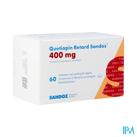 Quetiapin Retard Sandoz 400mg Verl.afg. Comp 60