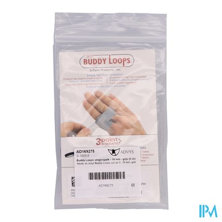 Buddy Loops Vingerspalk 19 Mm Grijs 5 1