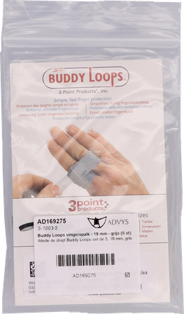 Buddy Loops Vingerspalk 19 Mm Grijs 5 1