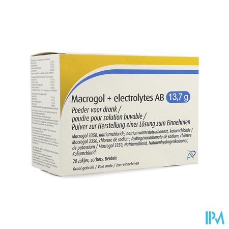 Macrogol+electrolytes Ab 13,7g Pdr Sol Sach 20