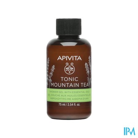 Apivita Tonic Mountain Tea Shower Gel Ess Oil 75ml