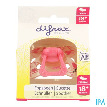 Difrax Fopspeen Sil Dental Xtr Sterk Girl 18m+ 342 7