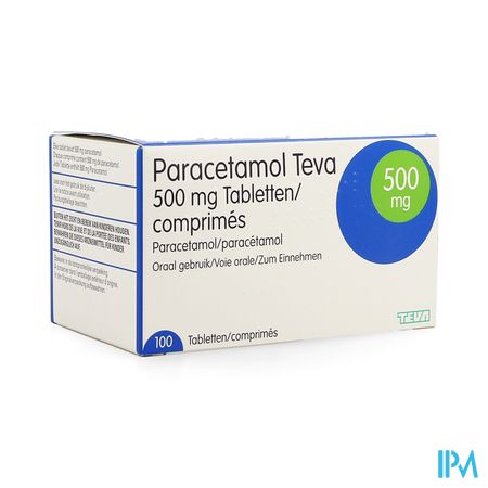 Paracetamol Teva 500mg Nf Tabl 100 X 500mg