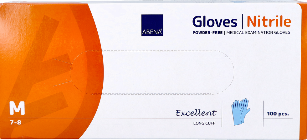 Abena Excellent Handschoen Nitrile M Blauw 1