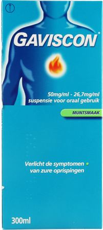 Gaviscon Menthe Munt Susp Buv 300ml 9