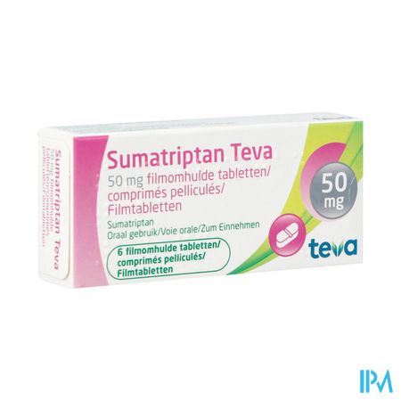 Sumatriptan Teva 50mg Filmomh Tabl 6 X 50mg