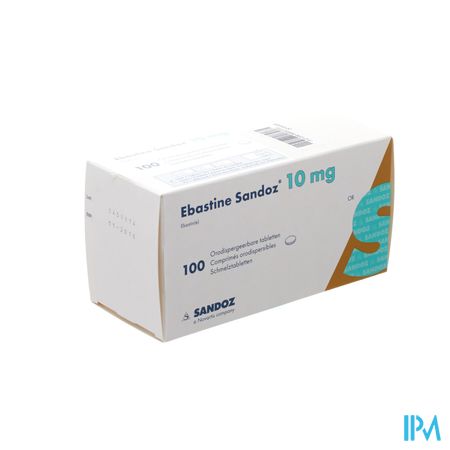 Ebastine 10mg Sandoz Comp Odt 100 X 10mg