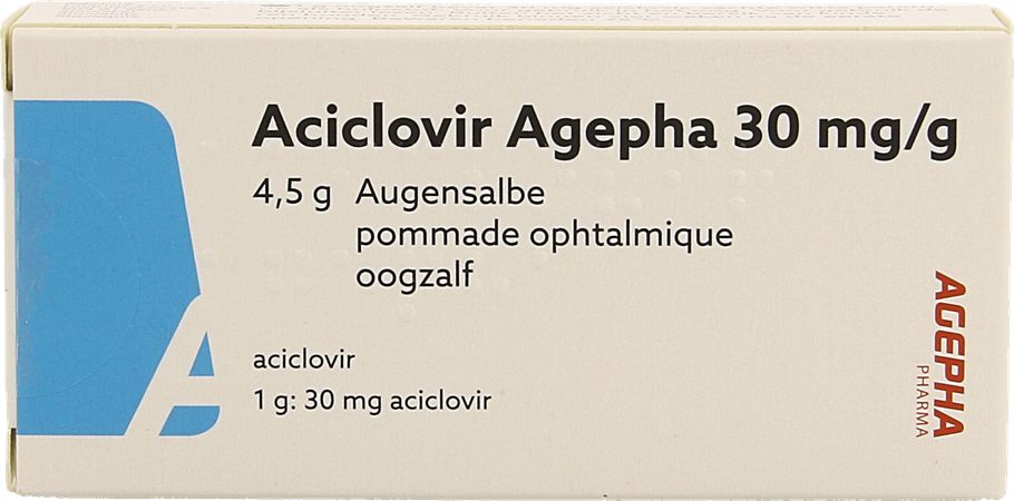 Aciclovir Agepha 30mg/g Oogzalf Tube 4,5g 1