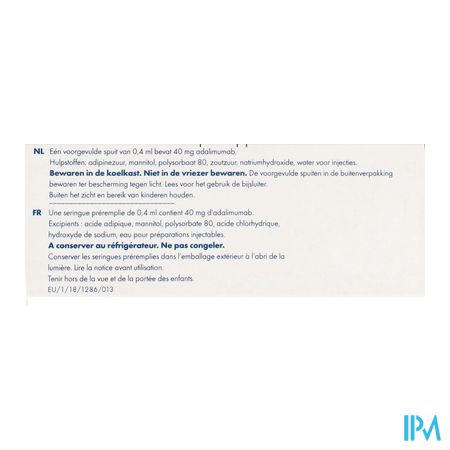 Hyrimoz 40mg Opl Inj 40mg/0,4ml Voorgev. Spuit 2 5