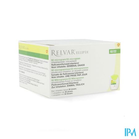 Relvar Ellipta 92/22mcg Abacus Pdr Inhal 1x30dose 1