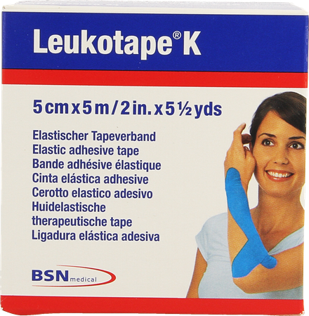 Leukotape K Bande Adh Elast Bleu Clair 5cmx5m 1 3