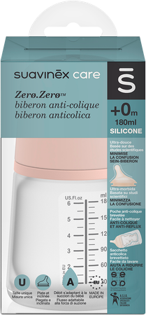 Suavinex Zerozero Fles Antikoliek Adapt.flow 180ml 2