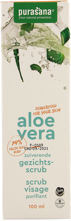 Purasana Vegan Aloe Vera Zuiv. Gezichtsscrub 100ml 1