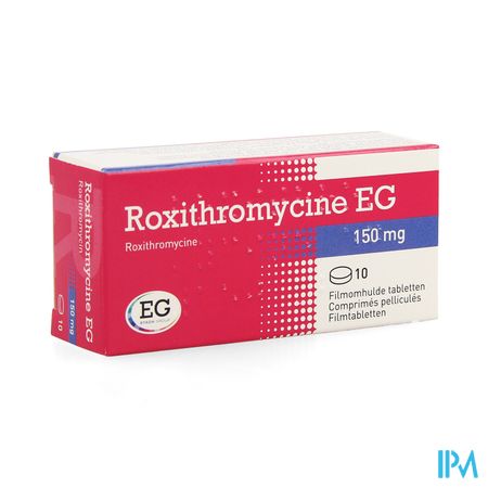 Roxithromycine EG Tabl 10X150Mg